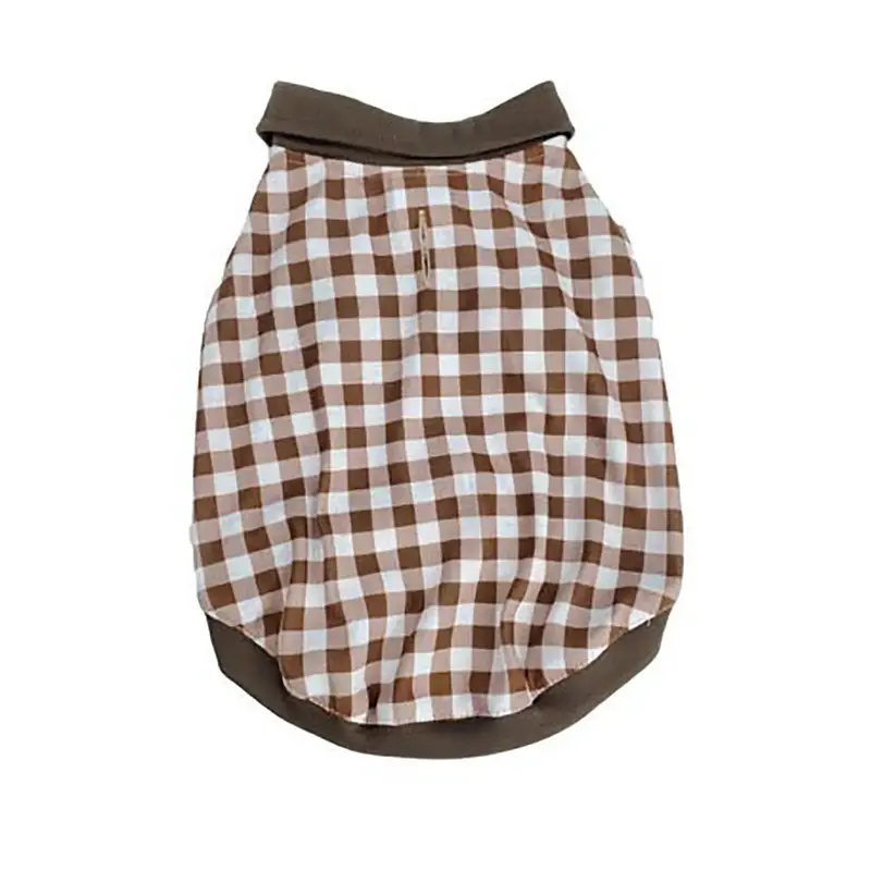 Max's Closet Checkered Dog Polo - Brown