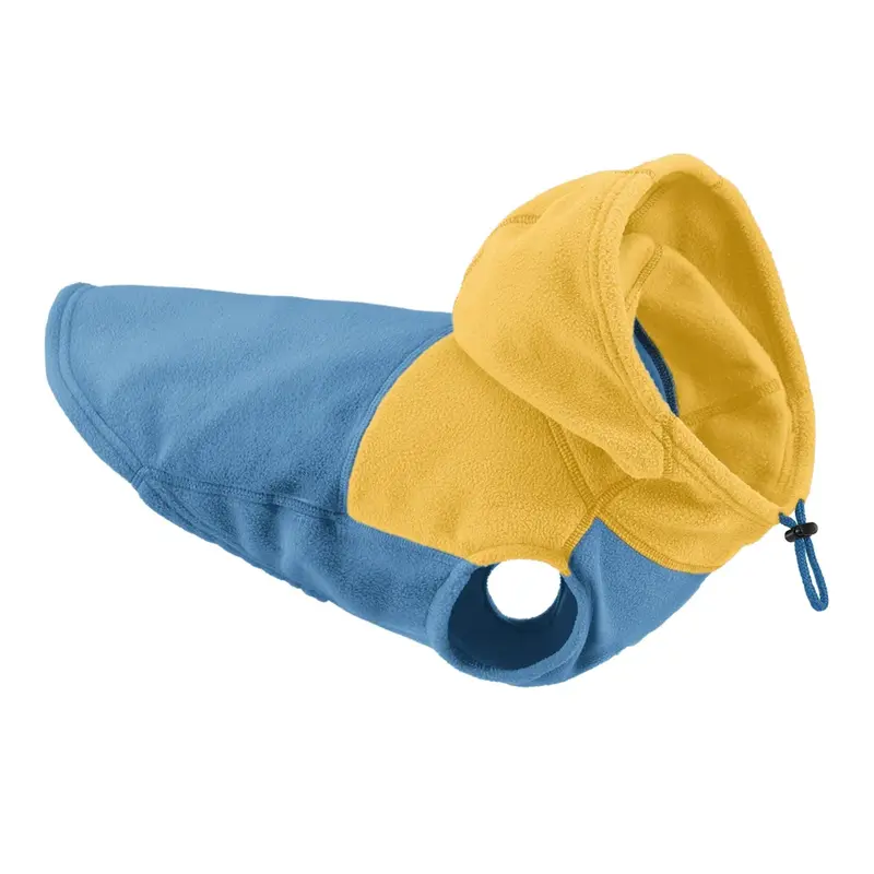 Gooby Fleece Vest Hoodie Dog Harness - Two Tone Blue