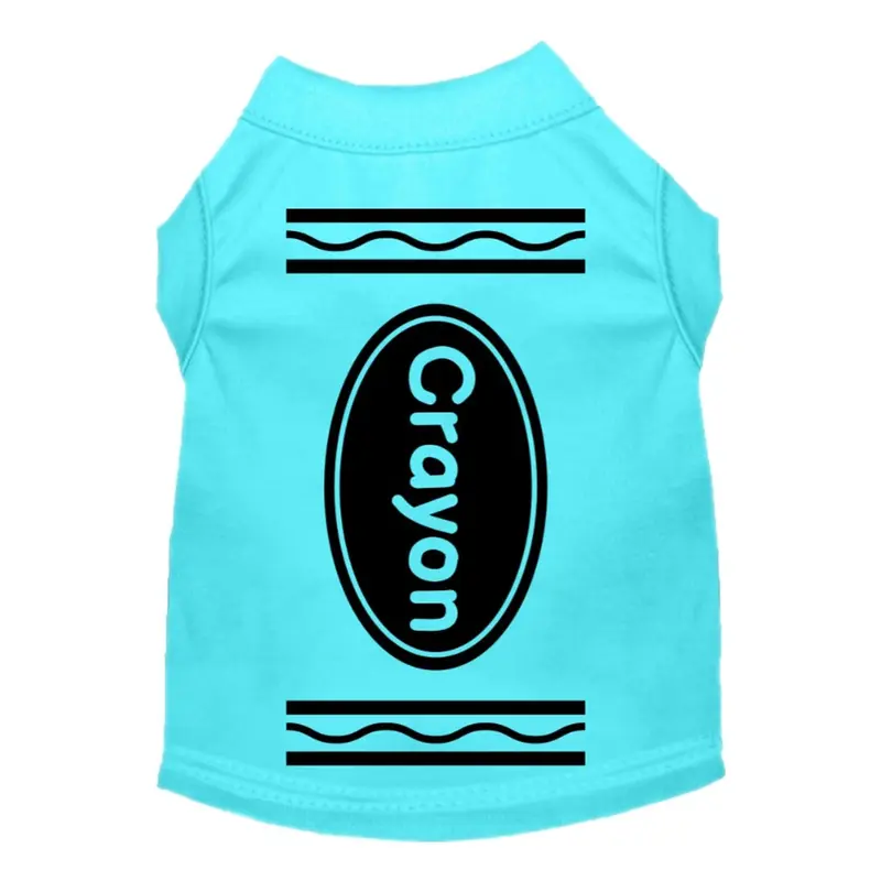Mirage Halloween Crayon Costume Dog Shirt - Aqua