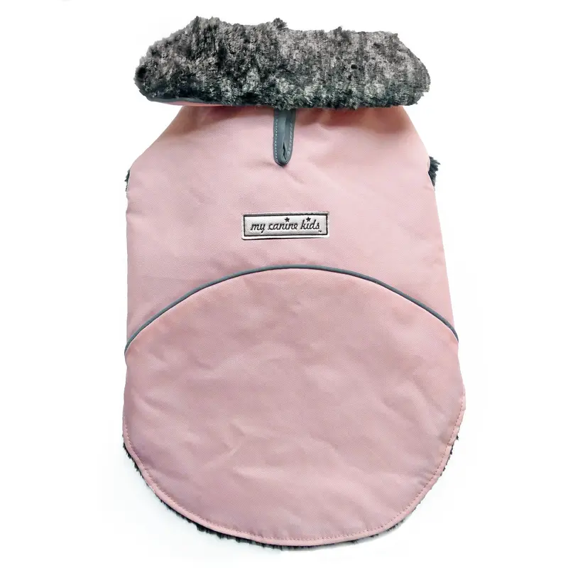 My Canine Kids Mighty Dog Stretch Parka for Barrel-Chested Dogs - Pink