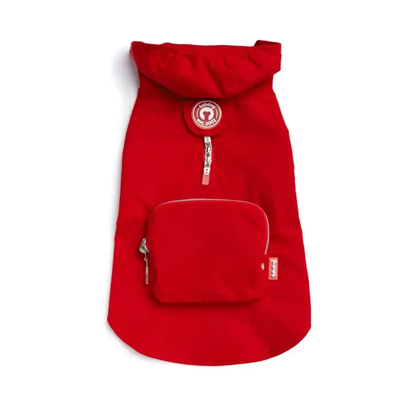 fabdog Dog Raincoat - Red
