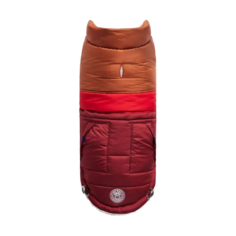 GF Pet Retro Puffer Dog Jacket - Dark Red