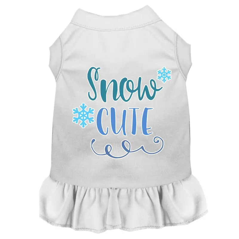 Snow Cute Dog Dress - White