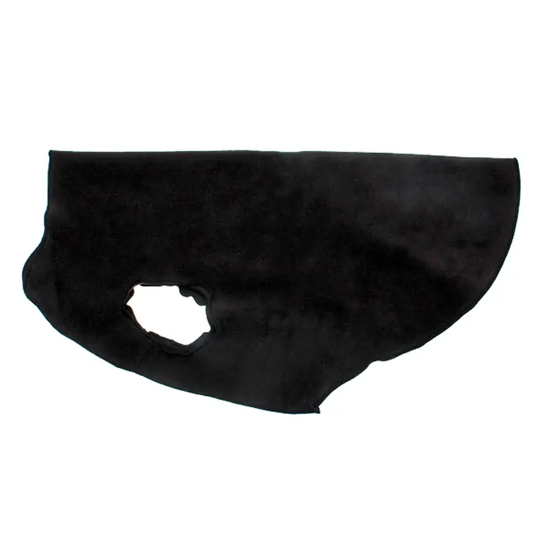 Gold Paw Fleece Dog Jacket - Black