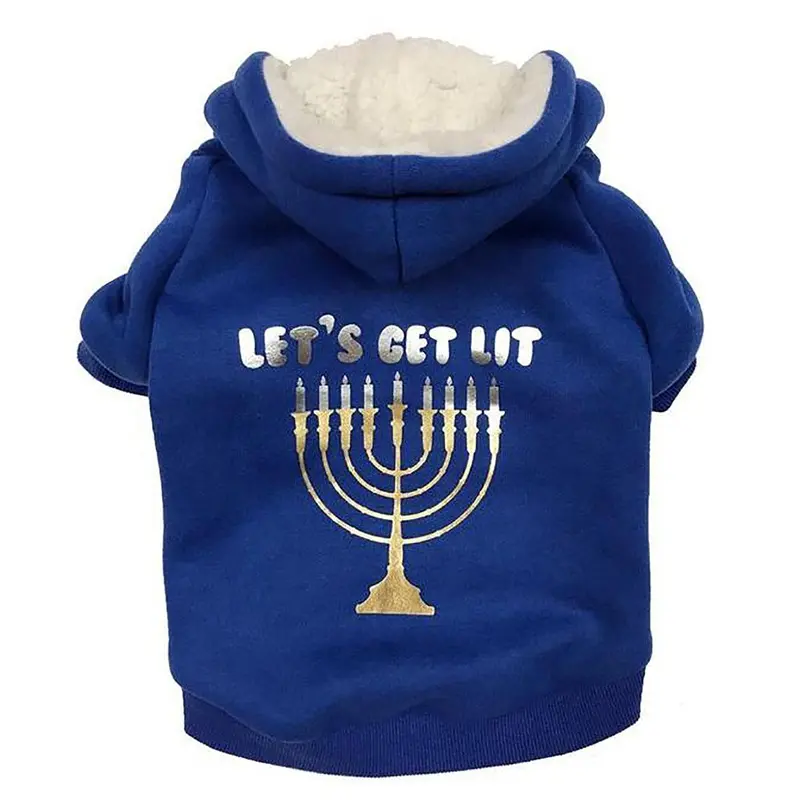 fabdog Let's Get Lit Dog Hoodie - Blue