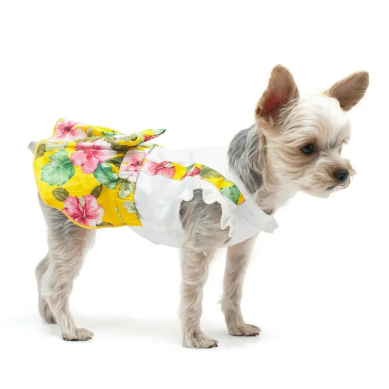 Floral Suspender Dog Dress by Dogo