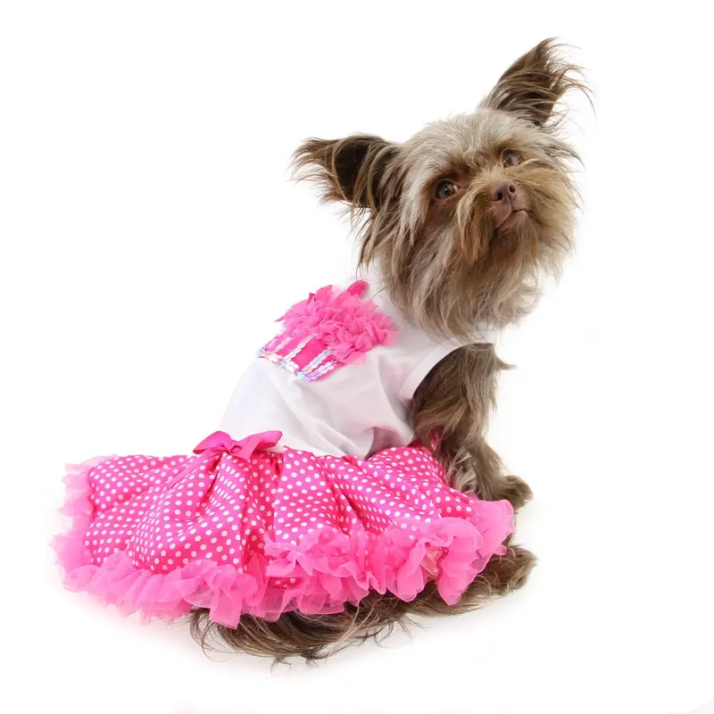 Pawpatu Cupcake Dog Dress - Hot Pink