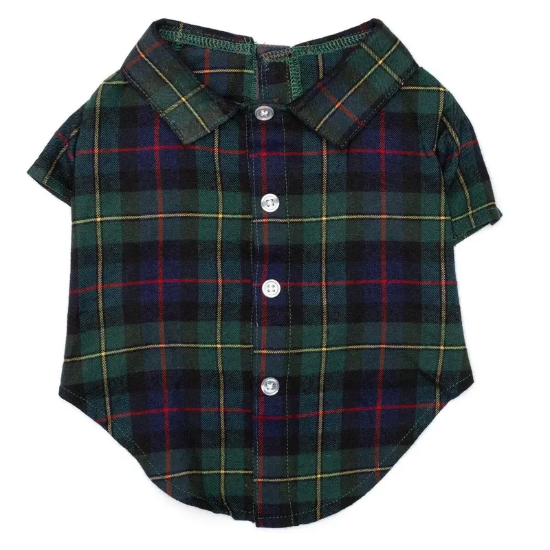 Worthy Dog Macleod Tartan Flannel Dog Shirt