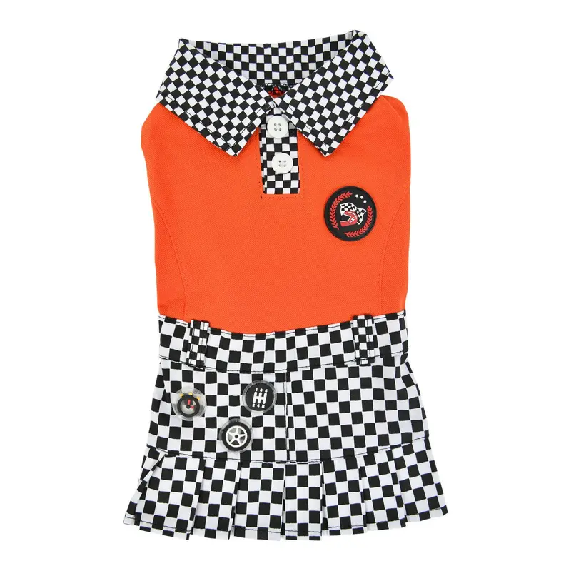 Abby Dog Dress by Puppia - Orange Red