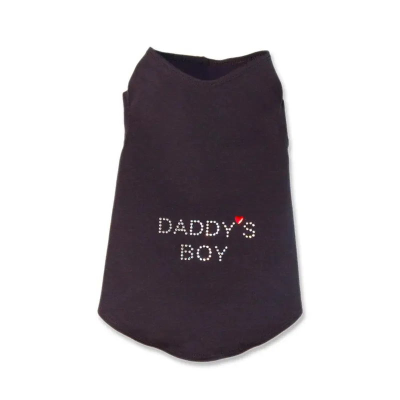 Daisy & Lucy Daddy's Boy Dog Tank - Black