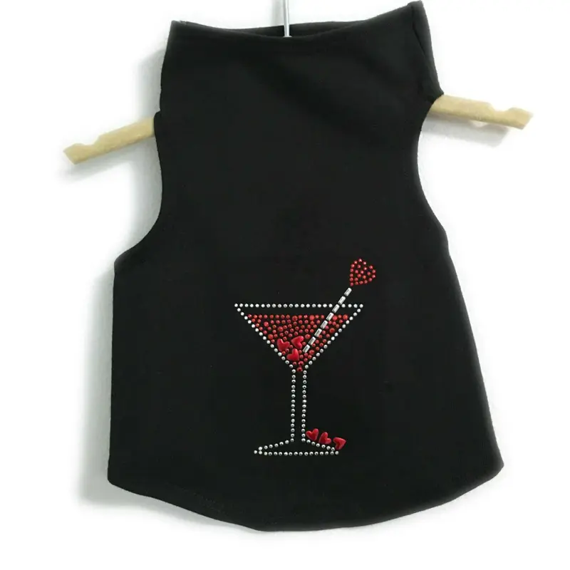Daisy & Lucy Martini Dog Tank - Black