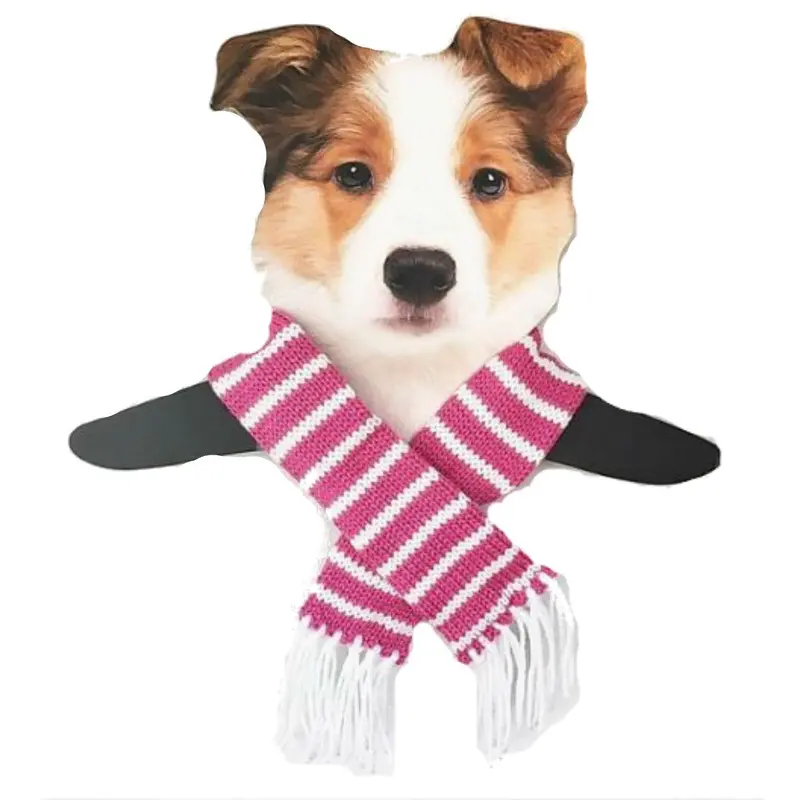 Dallas Dogs Sassy Striped Dog Scarf - Pink and White