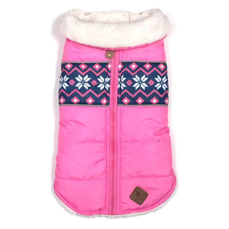Worthy Dog Aspen Puffer Dog Jacket - Pink