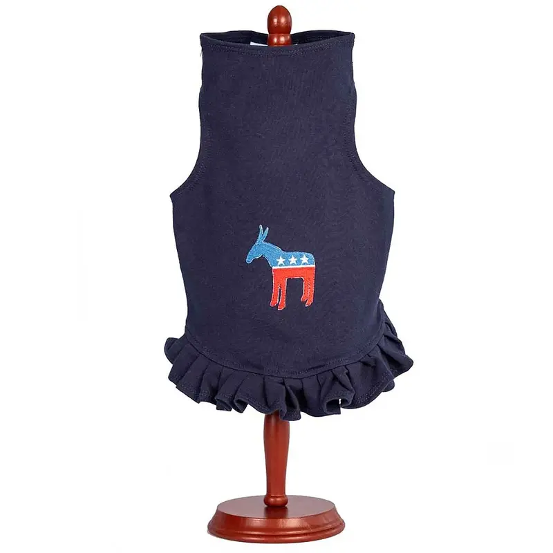 Daisy & Lucy Democrat Donkey Dog Dress - Navy