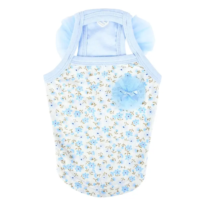 Lobelia Dog Tank by Pinkaholic - Sky Blue