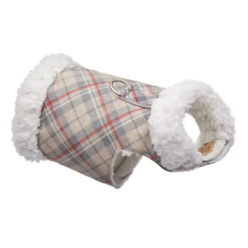 Susan Lanci Scotty Plaid Bowzer Dog Coat - Doe
