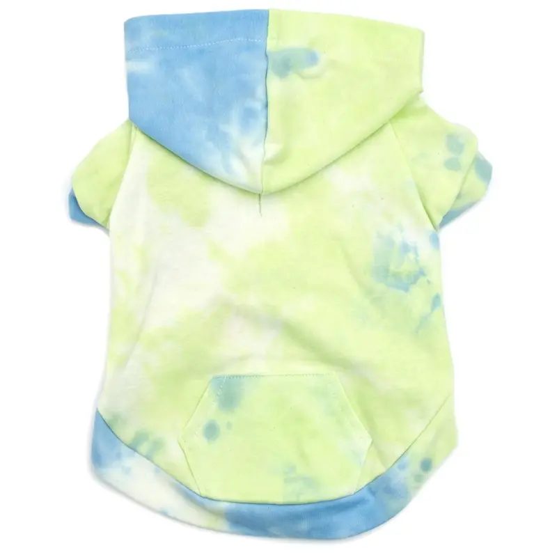 Worthy Dog Tie Dye Dog Hoodie - Blue