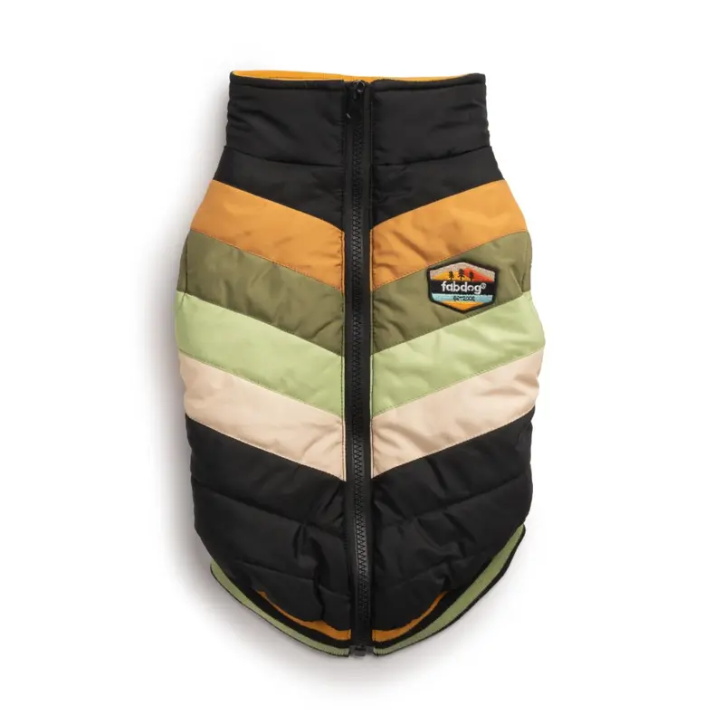 fabdog Chevron Dog Coat - Black