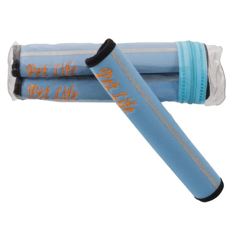 Pet Life Extreme-Neoprene Joint Protective Safety Recovery and Reflective Pet Dog Sleeves - Set of 4 - Sky Blue