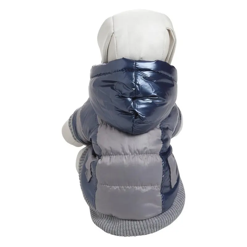 Pet Life Vintage Aspen Sporty Ski Dog Jacket w/ Removable Hood - Blue