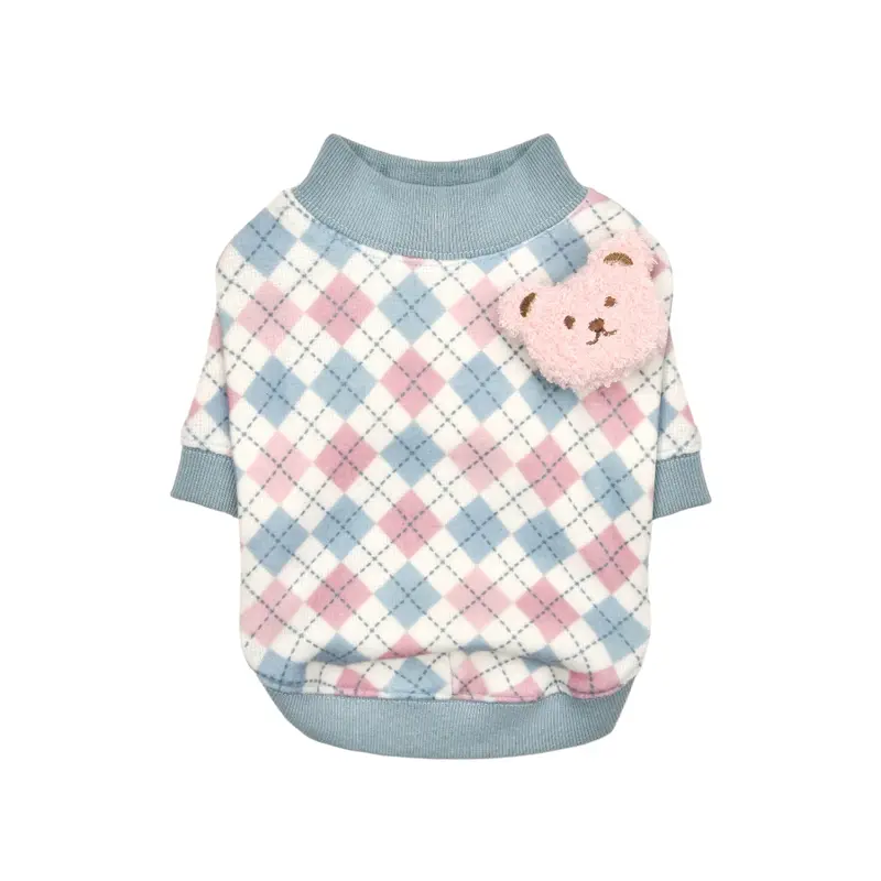 Pinkaholic Annika Argyle Dog Shirt - Aqua