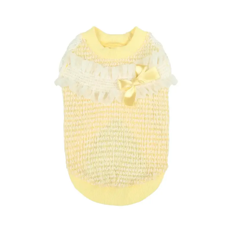Pinkaholic Mary Rounded Dog Shirt - Yellow