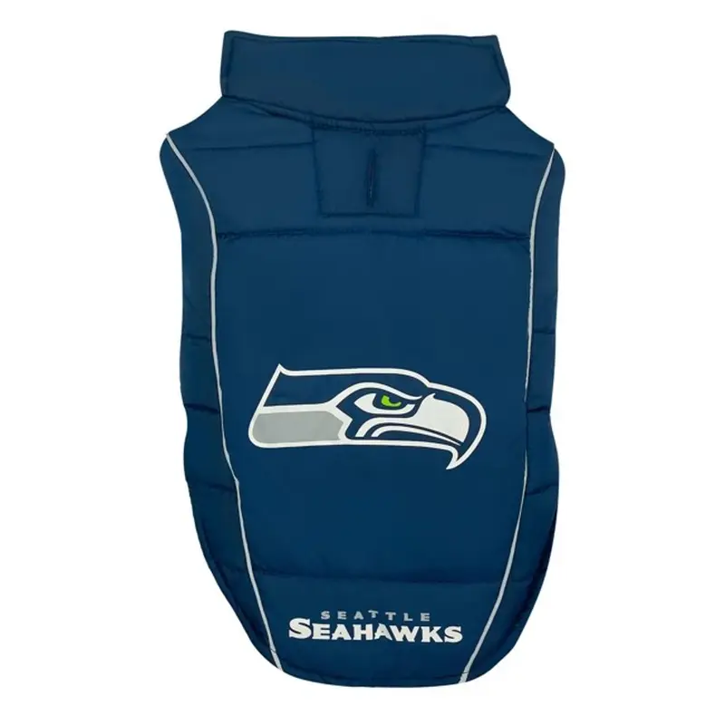 Seattle Seahawks Puffer Dog Vest by Pets First