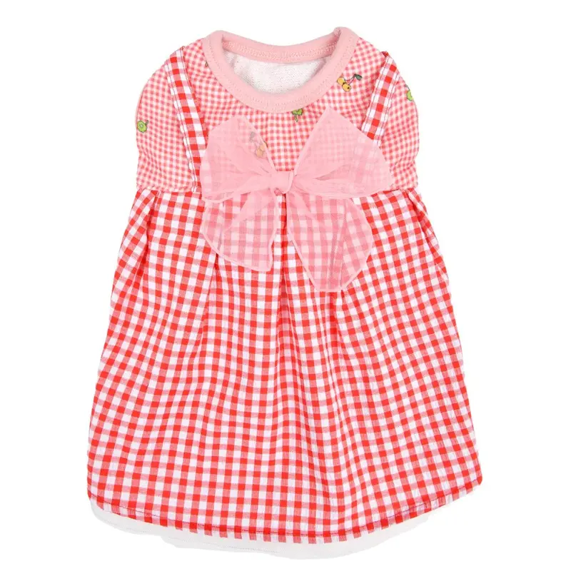 Pinkaholic Carole Checkered Dog Dress - Red