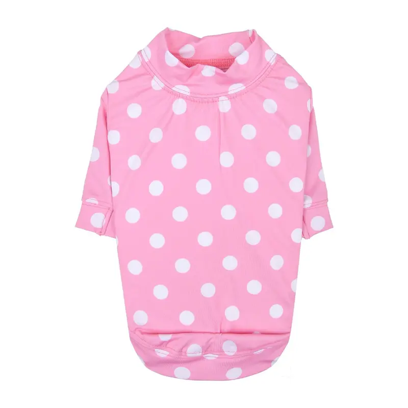 Pinkaholic Pamina Polka Dot Rounded Dog Shirt - Pink