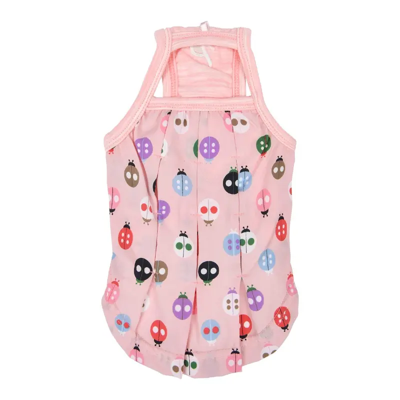 Puppia Lady Beetle Dog Tank - Indian Pink