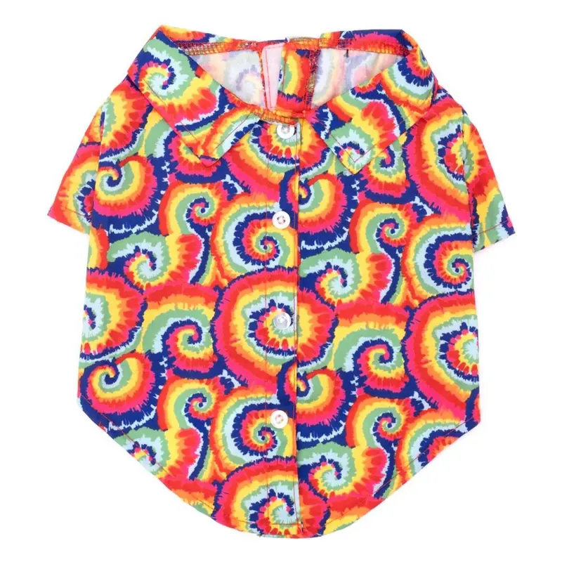 Worthy Dog Kaleidoscope Tie-Dye Dog Shirt - Rainbow