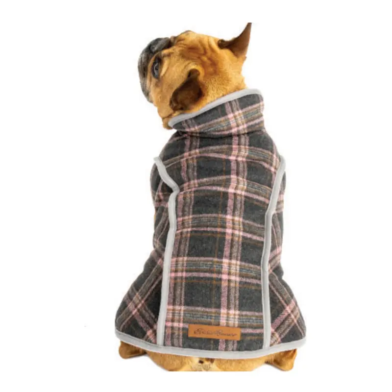 Eddie Bauer Kendall Dog Vest - Gray and Pink Plaid
