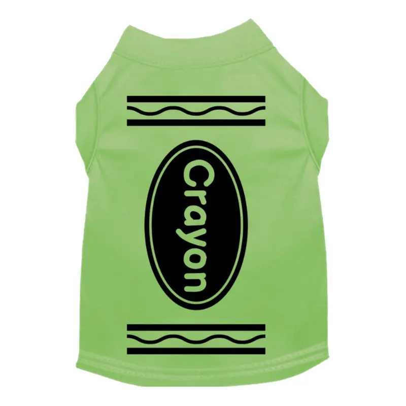 Mirage Halloween Crayon Costume Dog Shirt - Lime Green