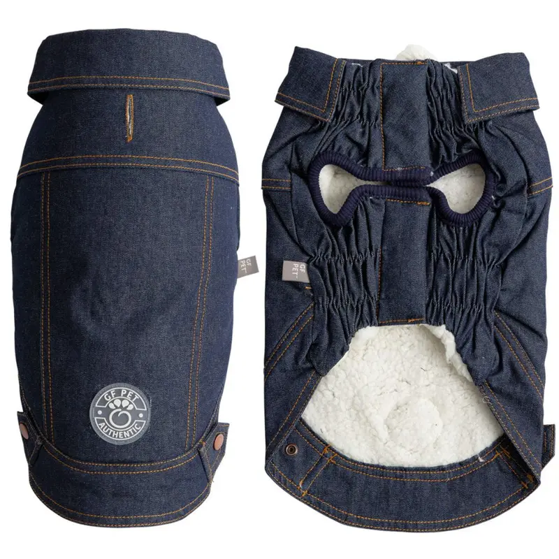 GF Pet Denim Dog Jacket - Dark Blue