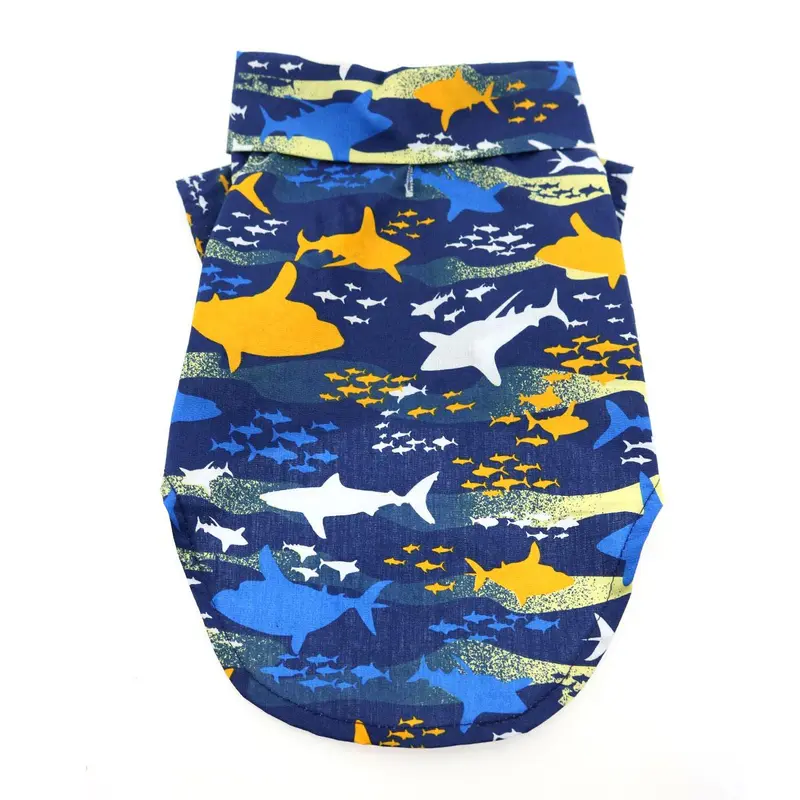 Hawaiian Camp Shirt by Doggie Design - Island Sharks
