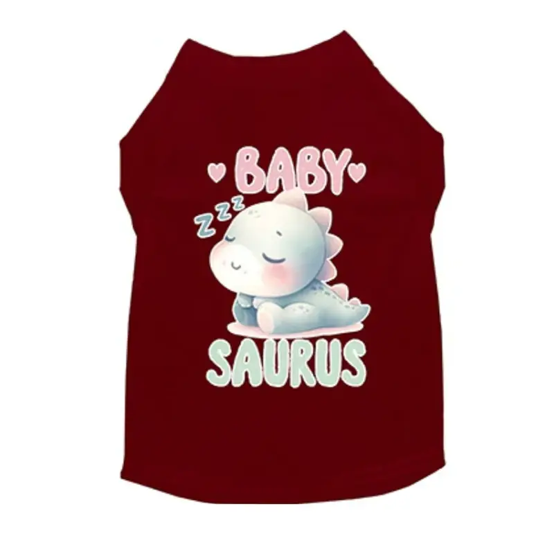 Mirage Babysaurus Dog Shirt - Maroon