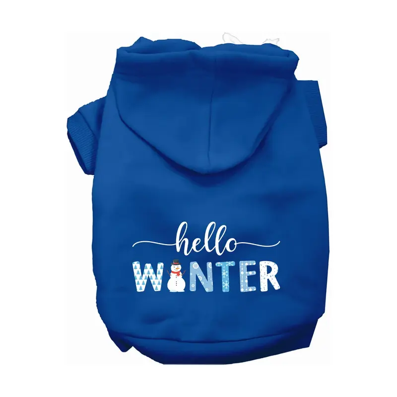 Mirage Hello Winter Cat & Dog Hoodie - Blue