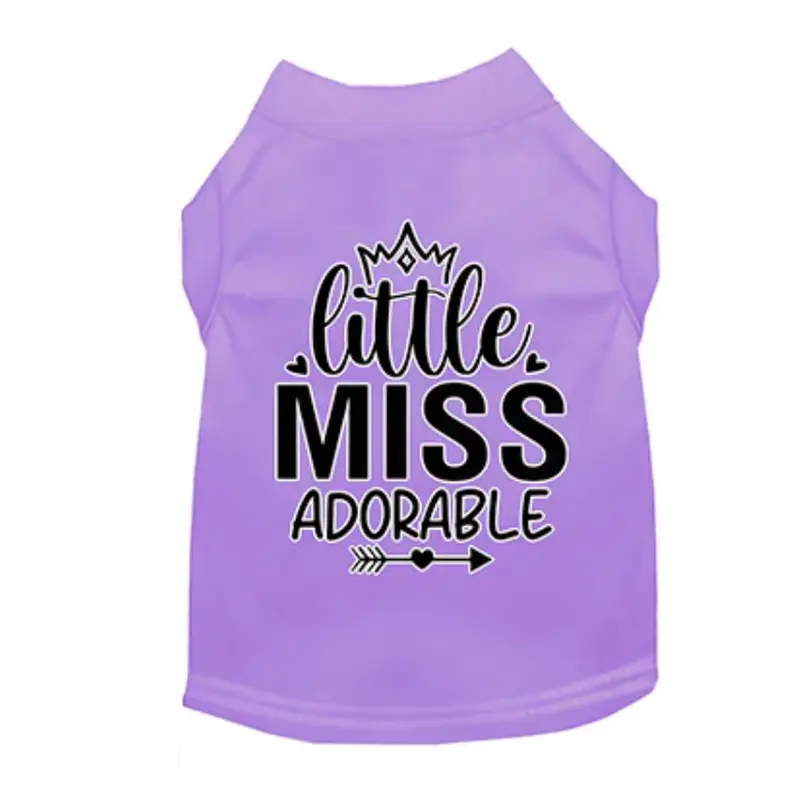 Mirage Little Miss Adorable Cat & Dog Shirt - Lavender