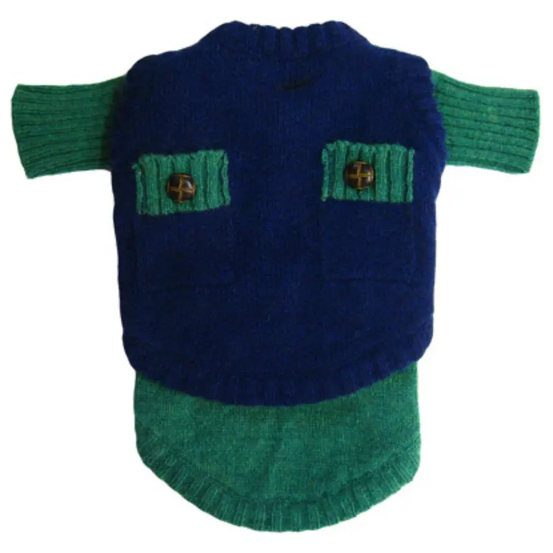 RuffLuv NYC Two Face Wooly Dog Sweater - Green