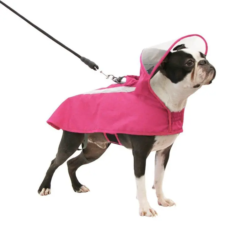 Gooby Adjustable Dog Raincoat - Pink