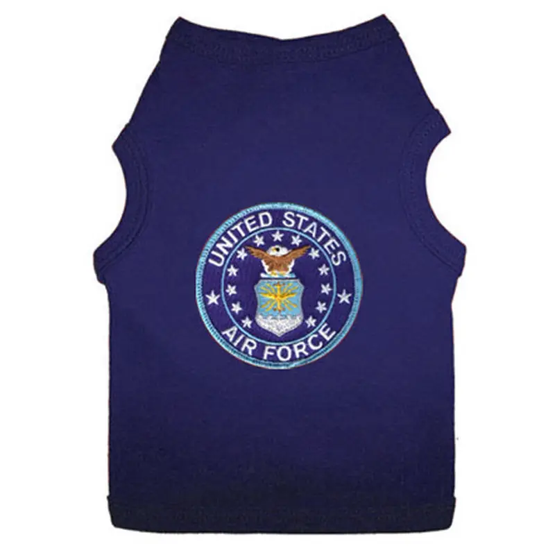 Woof Ink U.S. Air Force Blue Patch Dog Tank Top - Navy Blue