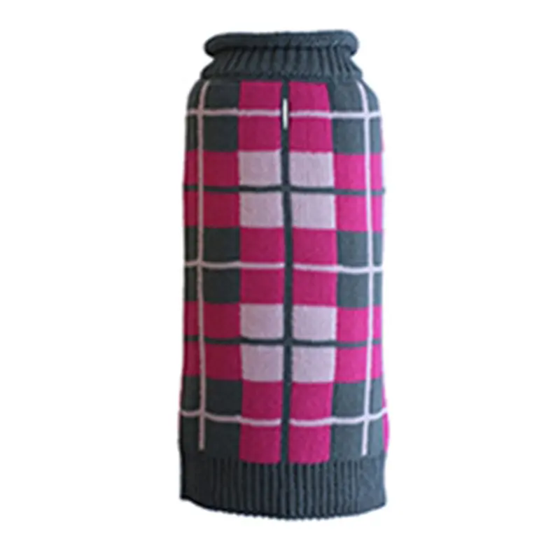 Worthy Dog Oxford Plaid Dog Sweater - Pink