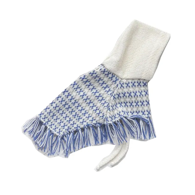 Alqo Wasi Sofia Alpaca Dog Hooded Poncho - Light Blue