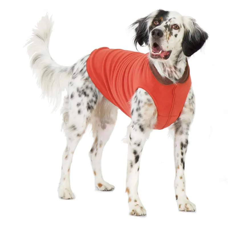 Gold Paw Reversible Double Fleece Dog Jacket - Paprika/Chestnut