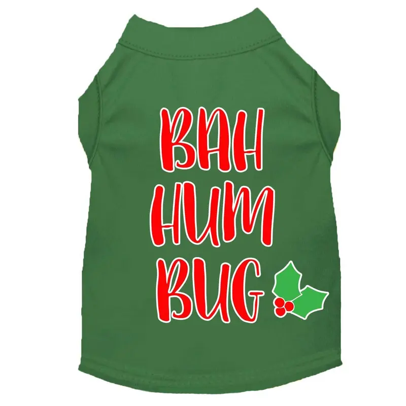 Mirage Bah Humbug Christmas Dog T-Shirt - Green