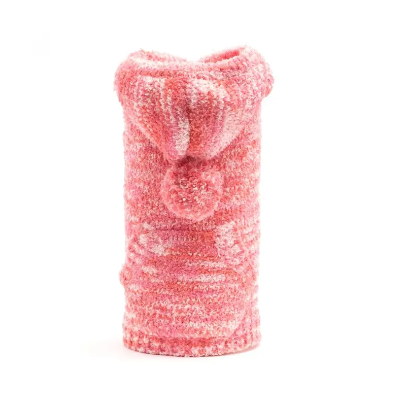 Worthy Dog Space Dye Hoodie Dog Sweater - Pink