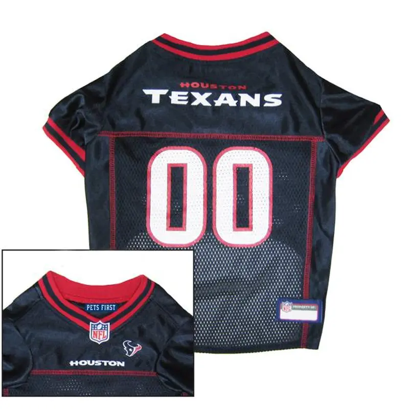 Houston Texans Officially Licensed Dog Jersey - Red Trim