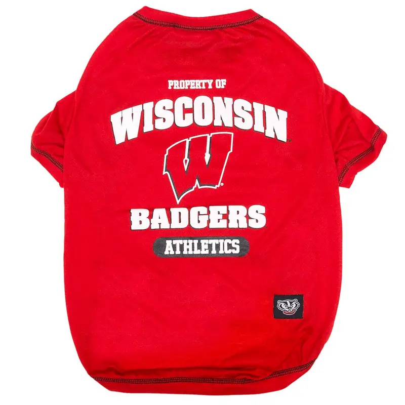 Wisconsin Badgers Athletics Dog T-Shirt