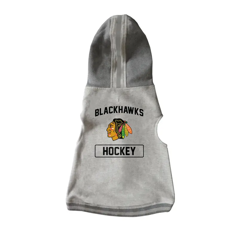 Chicago Blackhawks Crewneck Dog Hoodie - Gray