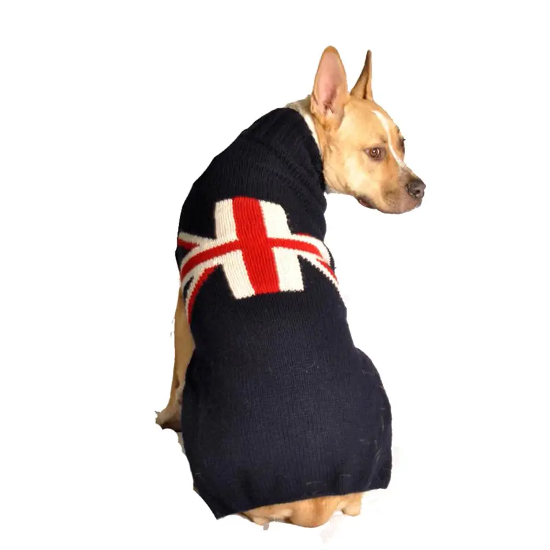 Chilly Dog Handmade Union Jack Wool Dog Sweater
